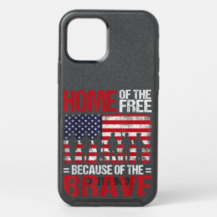 Home Of The Free Because Of The Brave Veteran 4th  OtterBox Symmetry iPhone 12 Pro Case
