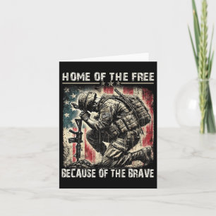Home Of The Free Because Of The Brave - Veterans P Card