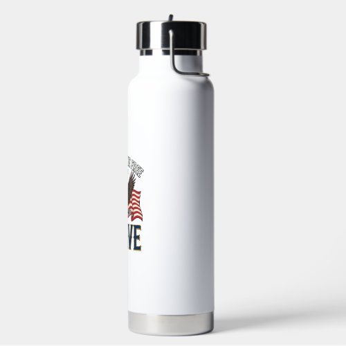 Home of the Free Brave Eagle Patriotic Shirt Desig Water Bottle