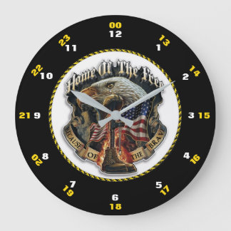 HOME OF THE FREE LARGE CLOCK