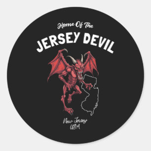 Home Of The Jersey Devil New Jersey Usa Cryptid Classic Round Sticker