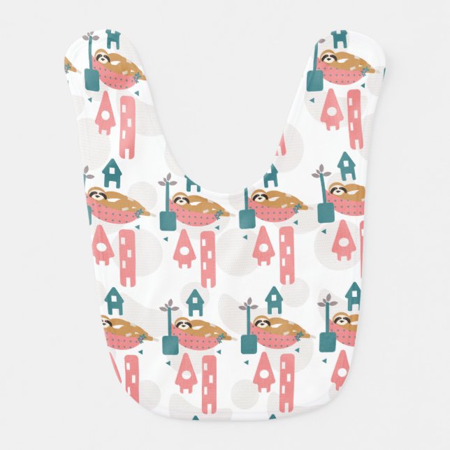 Home of the Sloth Baby Bib (Front)