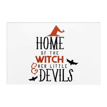 home of the witch and her little devils Halloween Acrylic Print