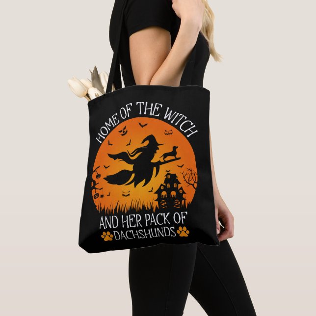 Home Of The Witch And Her Pack Of Dachshunds Cool Tote Bag (Close Up)
