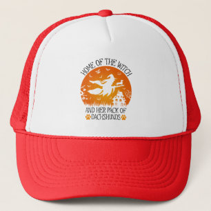 Home Of The Witch And Her Pack Of Dachshunds Cool Trucker Hat