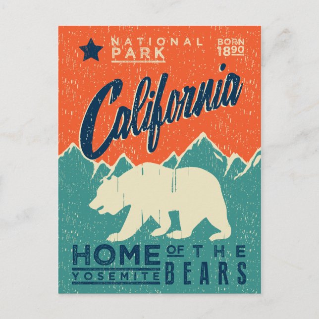 Home of the Yosemite Bears | California Postcard (Front)