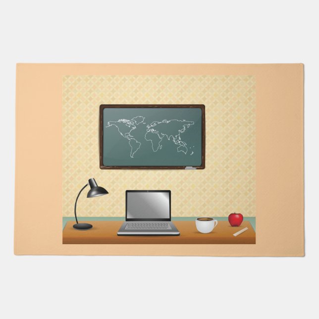 Home Office Desk Laptop Coffee Doormat (Front)