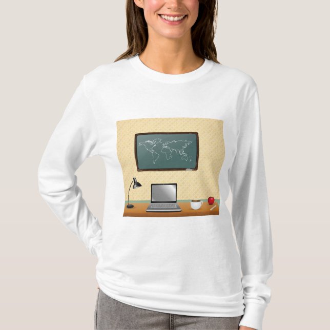 Home Office Desk Laptop Coffee T-Shirt (Front)