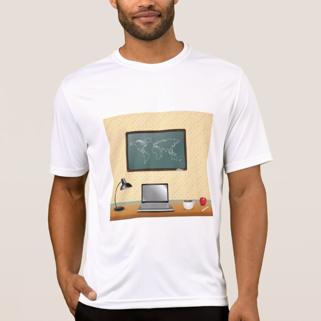 Home Office Desk Laptop Coffee T-Shirt (Front)