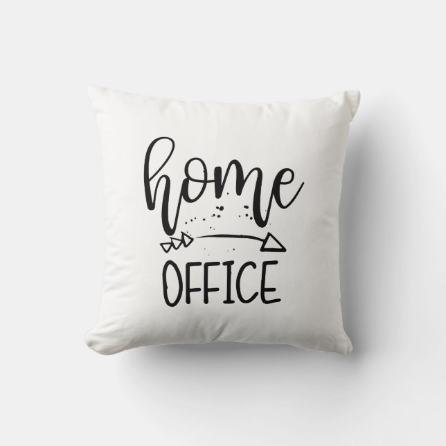 Home Office Fixer-upper Office Home Workspace Throw Pillow (Front)