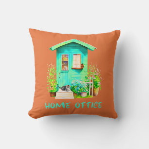 Home Office Garden Shed Throw Pillow