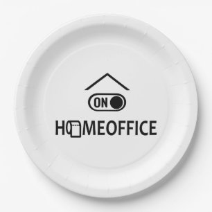 Home office on - Homeoffice on Paper Plates