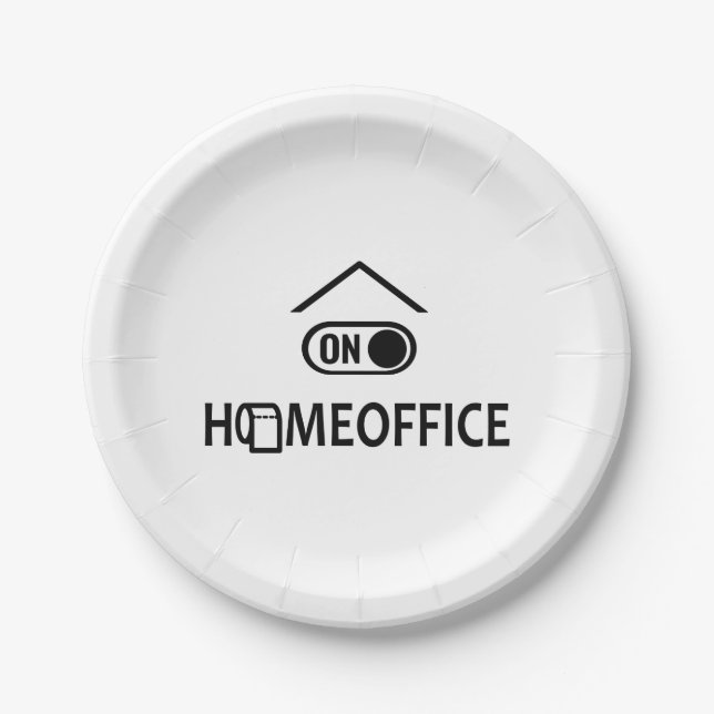 Home office on - Homeoffice on Paper Plates (Front)