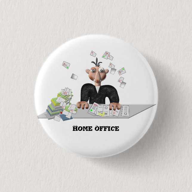 Home Office  , Personalized Button (Front)