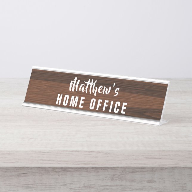 Home Office Personalized Desk Name Plate (Front)