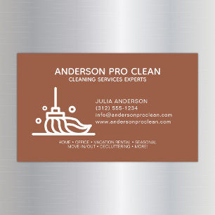 Home & Office Pro Cleaning Magnetic Business Card