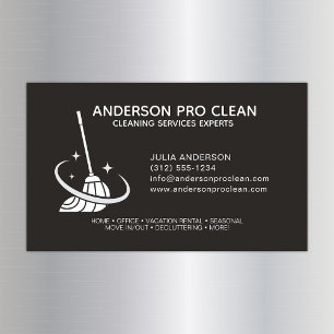 Home & Office Pro Cleaning Magnetic Business Card