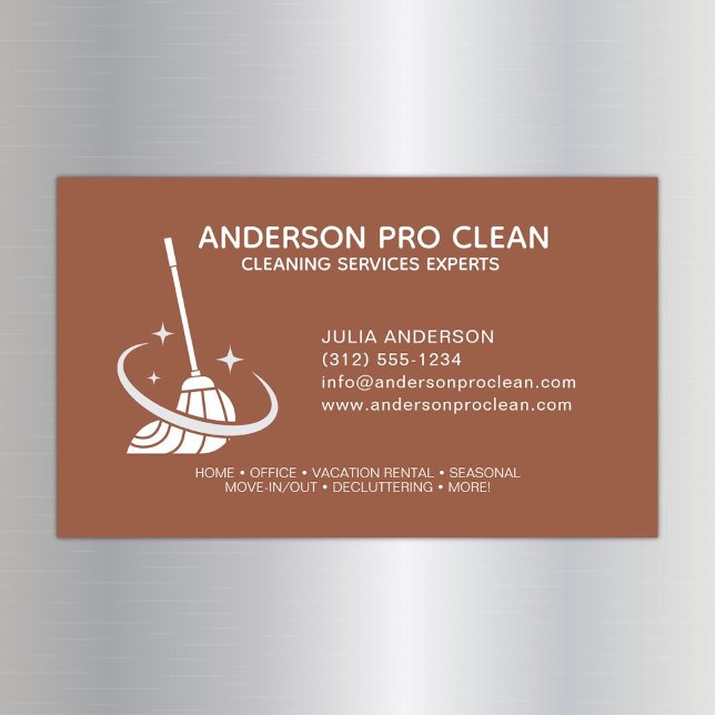 Home & Office Pro Cleaning Magnetic Business Card (Creator Uploaded)