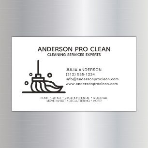 Home & Office Pro Cleaning Magnetic Business Card