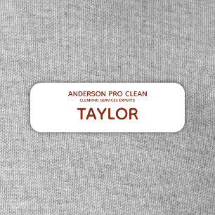 Home & Office Pro Cleaning Name Tag