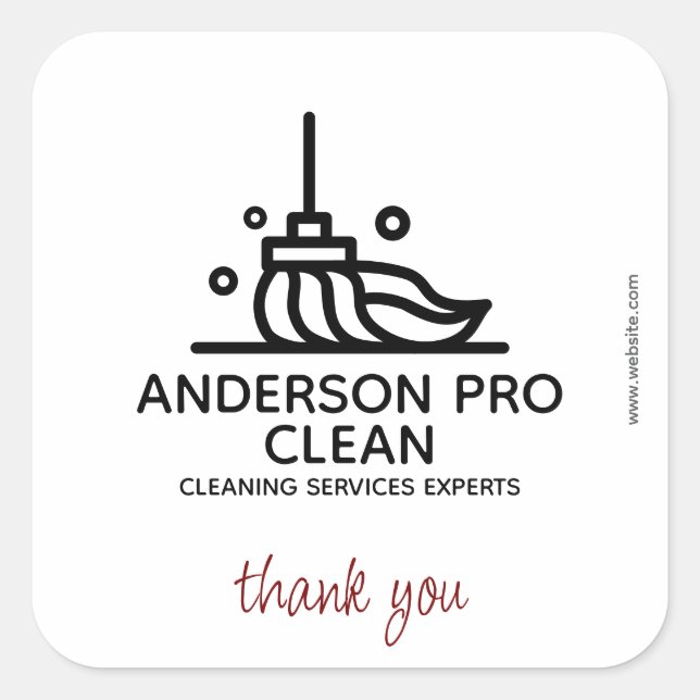 Home & Office Pro Cleaning  Square Sticker (Front)