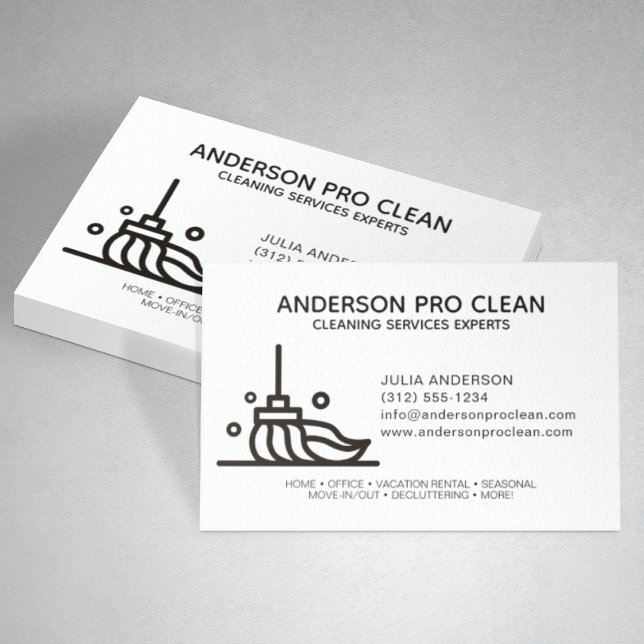 Home & Office Professional Cleaning Service Business Card (Creator Uploaded)