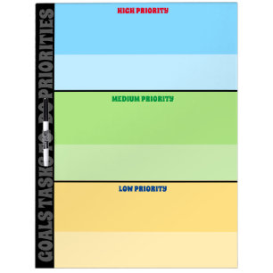 Home office to do list deadlines priority tasks dry erase board