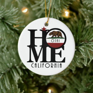 HOME Ojai California Ceramic Ornament