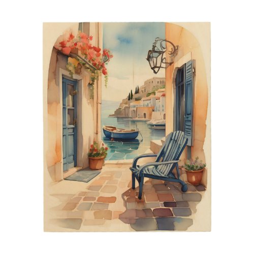 home on the beach in venice wood wall art