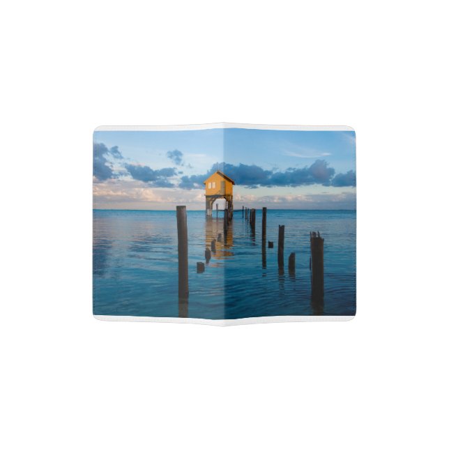 Home on the Ocean in Ambergris Caye Belize Passport Holder (Opened)