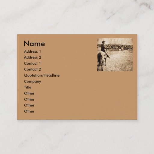 Customizable Home on the Range V.2 Business Card