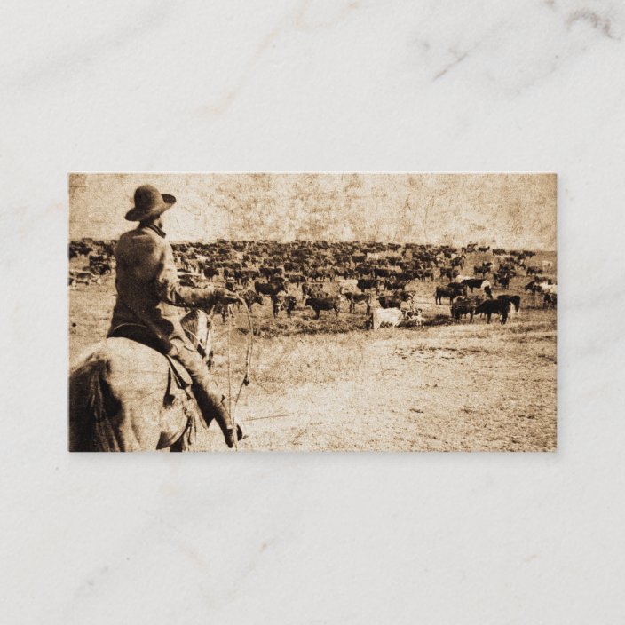 Home On The Range Vintage Cowboy Old West Business Card Zazzle Com