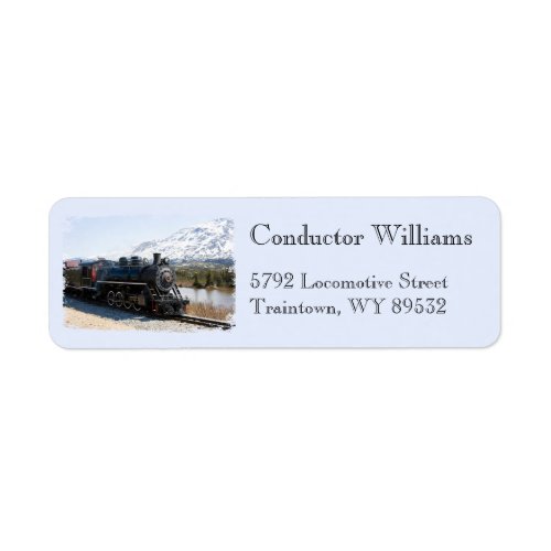 Home on the Train Christmas Return Address Labels