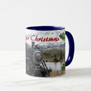 Home on the Train for Christmas Mug