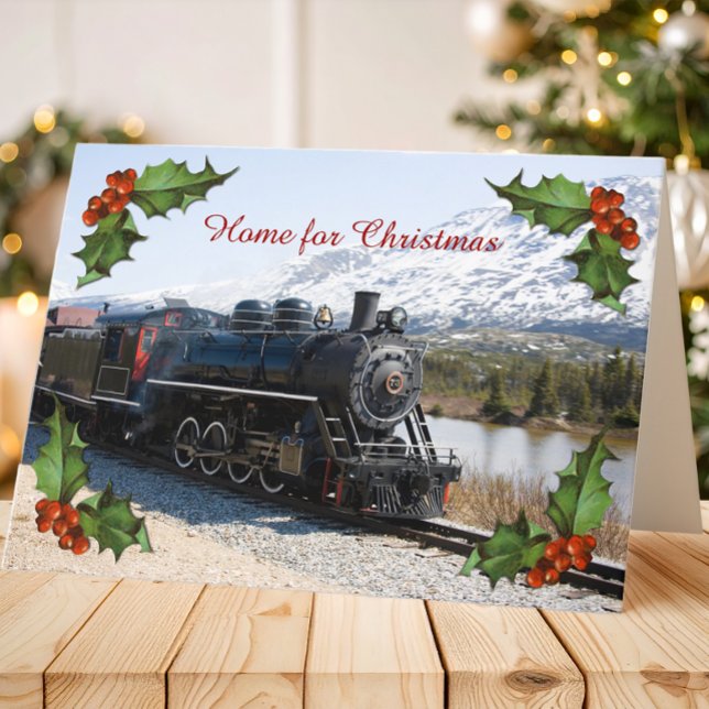Home on the Train for the Holidays Holiday Card (Creator Uploaded)