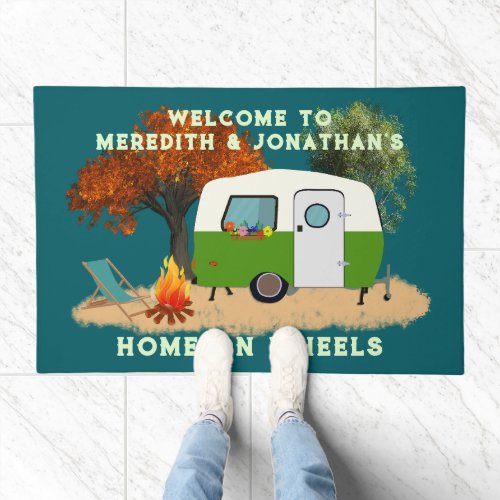 Home on Wheels Welcome Mat Camper