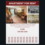 Home or Apartment For Rent Flyer Tear Off Strips<br><div class="desc">Have an apartment or home for rent? Advertise your rental on community bulletin board with this custom printed flyer. This flyer is ready to be customized with three photos and has a spot for your to add a headline, description, rental price, phone number and info on the tear-off strips. Just...</div>