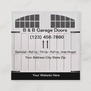 Home Or Business Garage Door Services Square Business Card