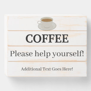 Home or Office Coffee Sign Optional Text
