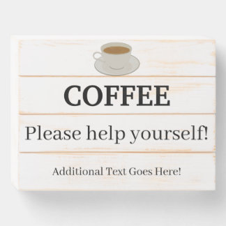 Home or Office Coffee Sign Optional Text