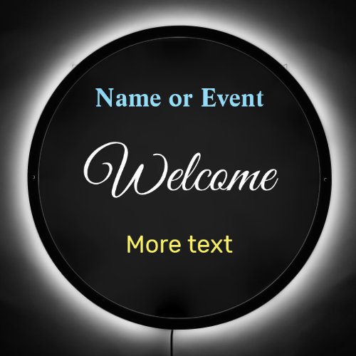 Home or Party Welcome Text Illuminated Sign