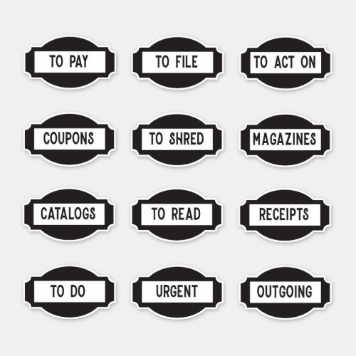 Home organizing mail sorting sticker