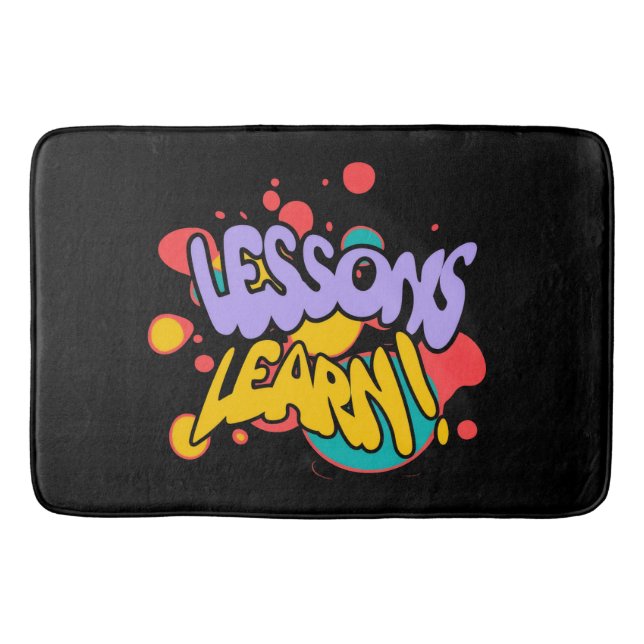 HOME PAINT SPLASH LESSONS LEARN BATH MAT  (Front)