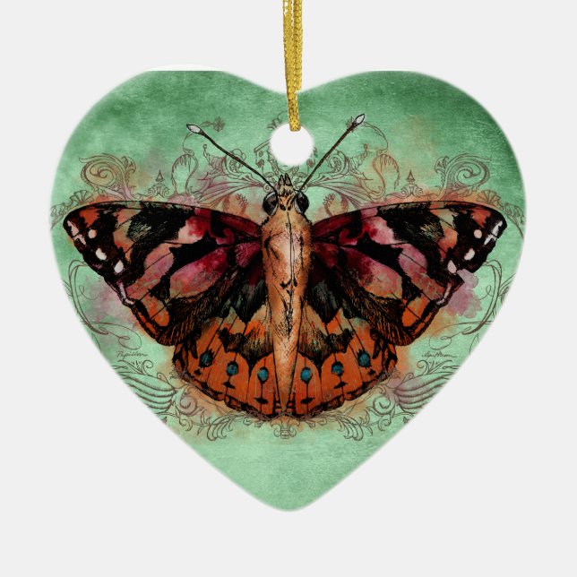 Home - Painted Lady Ceramic Ornament (Front)