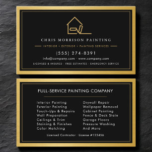 Home Painter Contractor Painting Service Business Card