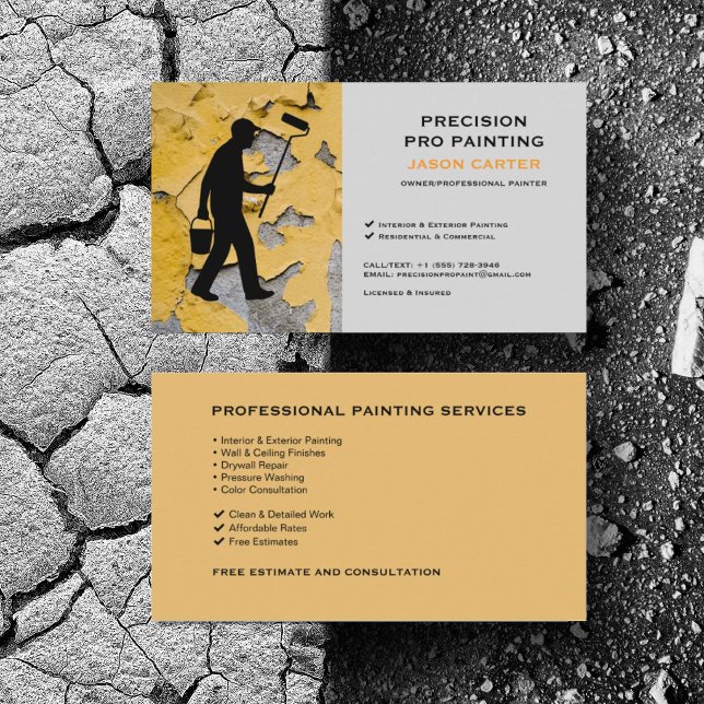 Home Painter Painting Contractor Pro Service Business Card (Personalize your business card details)