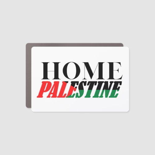 Home Palestine Wood Shelf Decor Car Magnet