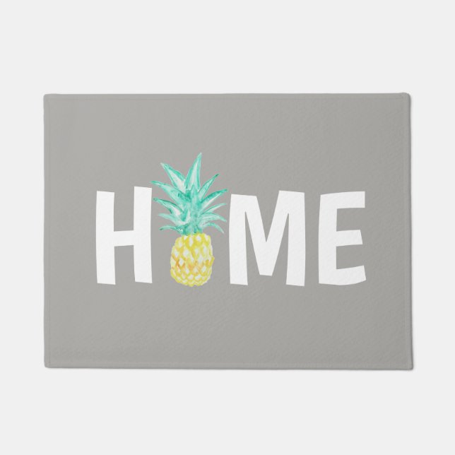 Home Pineapple Painting Tropical Floor Mat (Front)