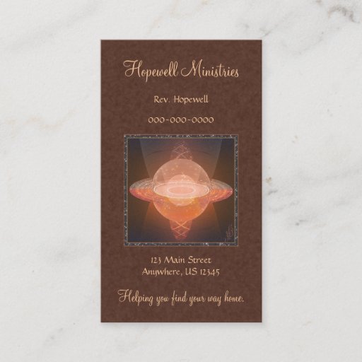 Customizable Home Planet Abstract Art Business Cards