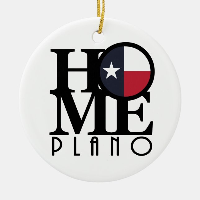 HOME Plano Texsa Ceramic Ornament (Front)